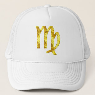 Virgo Zodiac Gold Symbol Trucker Pet
