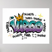 Virgo zodiac graffiti poster (Voorkant)