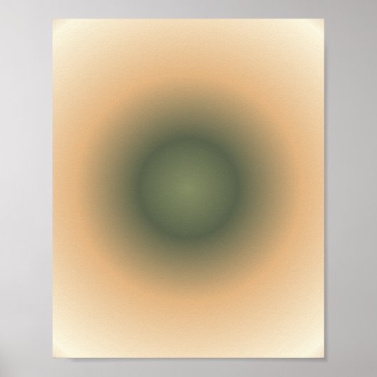 Virgo Zodiac, Groen Bruin Aura Gradient Poster (Voorkant)