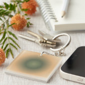 Virgo Zodiac, Groen Bruin Aura Gradient Sleutelhanger (Voorkant Rechts)