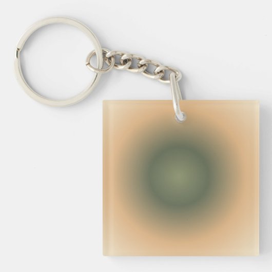 Virgo Zodiac, Groen Bruin Aura Gradient Sleutelhanger (Voorkant)