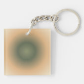 Virgo Zodiac, Groen Bruin Aura Gradient Sleutelhanger (Achterkant)