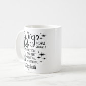 Virgo Zodiac Horoscoop Aangepaste naam Koffiemok (Voorkant links)