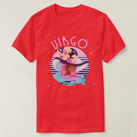Virgo Zodiac Horoscoop Teken Verjaardag Tarot Astr T-shirt (Design voorkant)