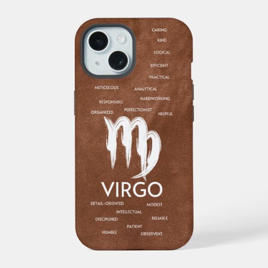 Virgo Zodiac Horoscoop Traits Guys iPhone 15 Case (Achterkant)