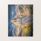 Virgo Zodiac in Enchanted Night Landscape Legpuzzel (Verticaal)