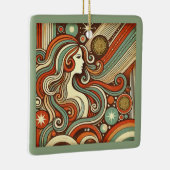 Virgo Zodiac Kerstversiering Keramisch Ornament (Rechts)