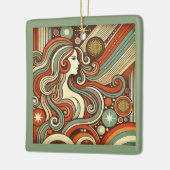 Virgo Zodiac Kerstversiering Keramisch Ornament (Links)