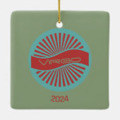 Virgo Zodiac Kerstversiering Keramisch Ornament (Achterkant)