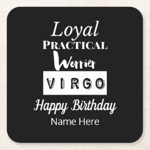 Virgo Zodiac Leuke Kenmerken Verjaardag Kartonnen Onderzetters