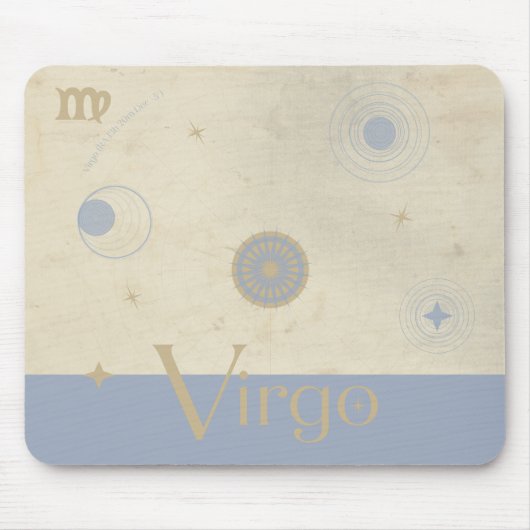 Virgo Zodiac Mousepad Muismat (Voorkant)
