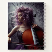 Virgo Zodiac Musician Cello Notitieboek (Achterkant)