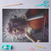 Virgo Zodiac Muzikant Cello Decoupage Tissuepapier (Craft)