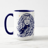 Virgo Zodiac Navy Blue & Gold Birth Mok (Links)