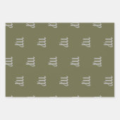 Virgo Zodiac - Olijfkleur Inpakpapier Vel (Voorkant 3)