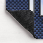 Virgo Zodiac op Navy Blue Carbon Fiber Print Style Muismat (Hoek)