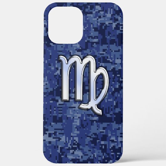 Virgo Zodiac op Navy Digital Camouflage Case-Mate iPhone Case (Achterkant)