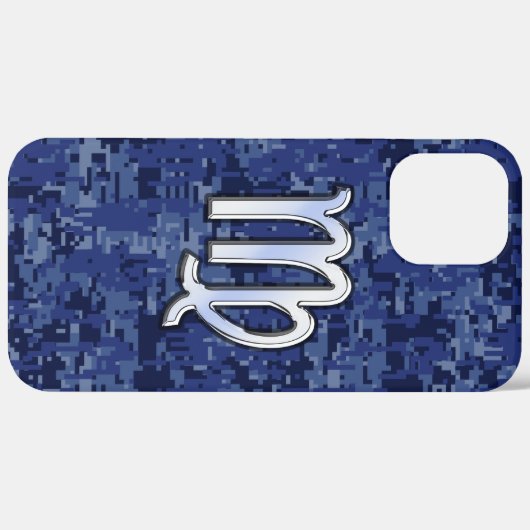 Virgo Zodiac op Navy Digital Camouflage Case-Mate iPhone Case (Achterkant (horizontaal))