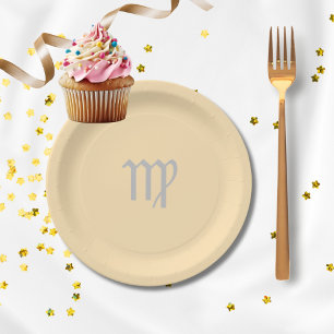 Virgo Zodiac - Perzikkleur Papieren Bordje