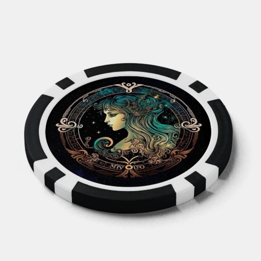 Virgo Zodiac Poker Chips - Astrologie Spel Nacht (Enkel)