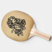 Virgo Zodiac Rustic Tafeltennisbatje (Zijkant)