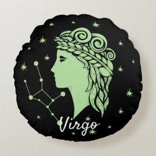 Virgo Zodiac Sierkussen Rond Kussen