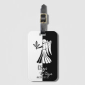 Virgo Zodiac Sign Black & White Bagagelabel (Voorkant (verticaal))