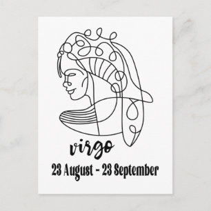 Virgo, Zodiac Sign Briefkaart