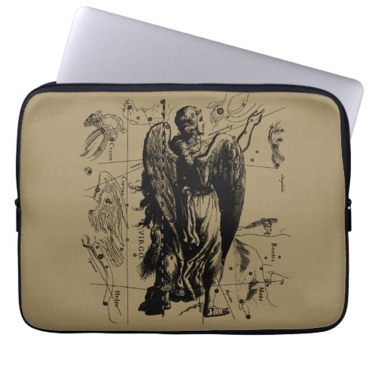 Virgo Zodiac Sign Constellation Hevelius 1690 Laptop Sleeve (Voorkant)