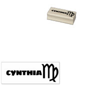 Virgo Zodiac Sign Cool Persoonlijke naam Word Rubberstempel (Gestempeld)