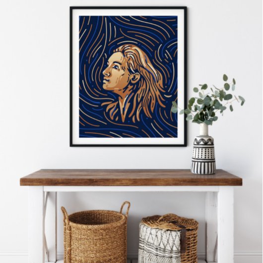 Virgo Zodiac Sign | Digitale Zodiac-afdrukken Poster