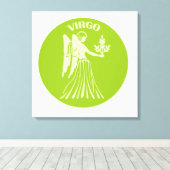 Virgo, Zodiac Sign, Horoscope, Astrology Canvas Afdruk (Insitu (Houten vloer))