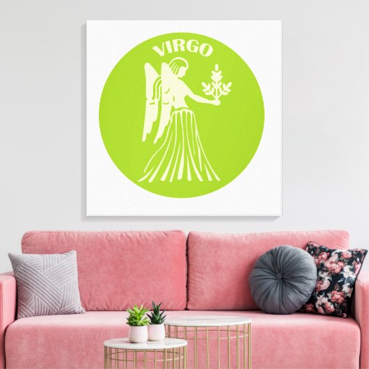 Virgo, Zodiac Sign, Horoscope, Astrology Canvas Afdruk (Insitu (Woonkamer))