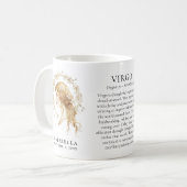 Virgo Zodiac Sign Horoscope Personalized Gift Koffiemok (Voorkant links)