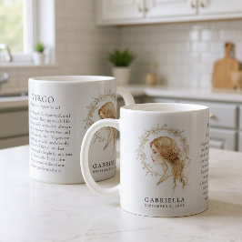 Virgo Zodiac Sign Horoscope Personalized Gift Koffiemok