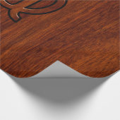 Virgo Zodiac Sign in Mahogany wood style decor Cadeaupapier (Hoek)