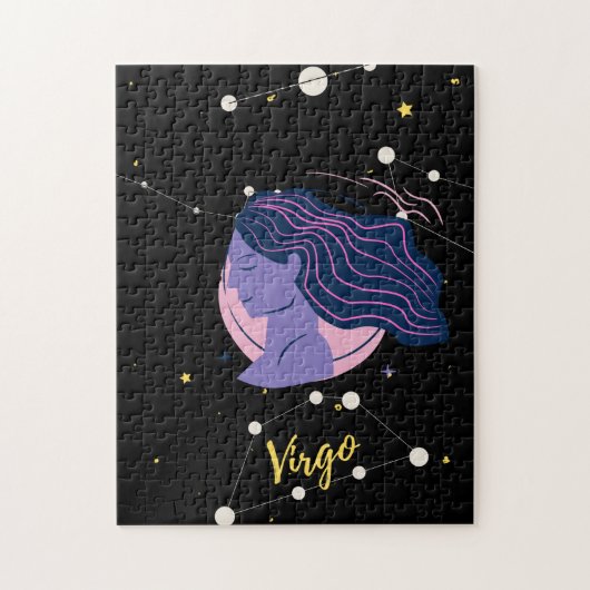 Virgo Zodiac Sign in Space Legpuzzel (Verticaal)