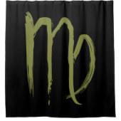VIRGO Zodiac Sign Juli Groene Astrologie Douchegordijn (Voorkant)