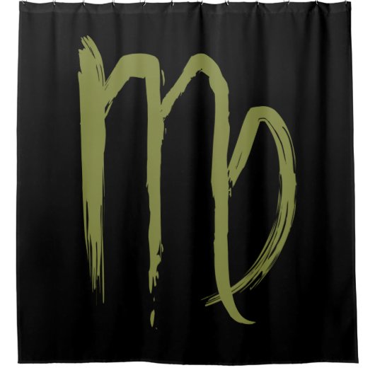 VIRGO Zodiac Sign Juli Groene Astrologie Douchegordijn (Voorkant)