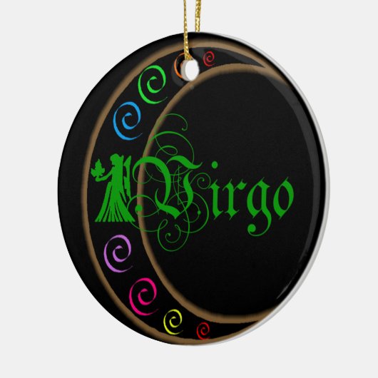 Virgo Zodiac Sign Keramisch Ornament (Links)