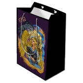 Virgo Zodiac Sign Medium Cadeauzakje (Achterkant Gekanteld)