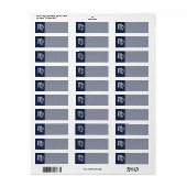 Virgo Zodiac Sign on Navy Blue Carbon Fiber Print Etiket (Full Sheet)