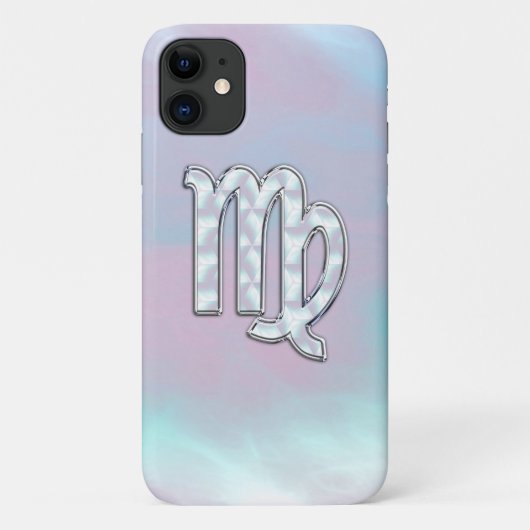 Virgo Zodiac Sign on Pastels Nacre Style Print Case-Mate iPhone Case (Achterkant)