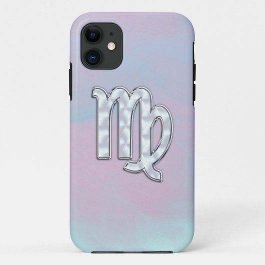 Virgo Zodiac Sign on Pastels Nacre Style Print Case-Mate iPhone Case (Achterkant)