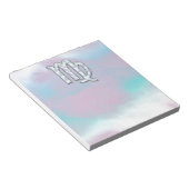 Virgo Zodiac Sign on Pastels Nacre Style Print Notitieblok (Schuin)