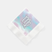 Virgo Zodiac Sign on Pastels Nacre Style Print Servet (Hoek)