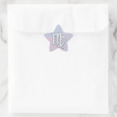 Virgo Zodiac Sign on Pastels Nacre Style Print Ster Sticker (Tas)