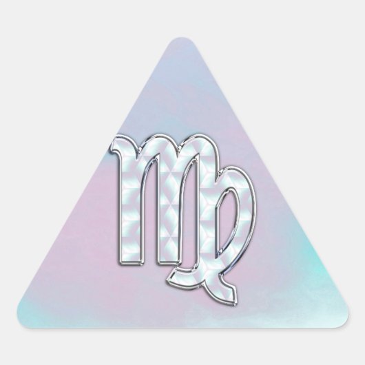 Virgo Zodiac Sign on Pastels Nacre Style Print Sticker (Voorkant)