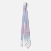 Virgo Zodiac Sign on Pastels Nacre Style Print Stropdas (Achterkant)