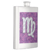Virgo Zodiac Sign on Pink Fuchsia Digital Camo Flacon (Rechts)
